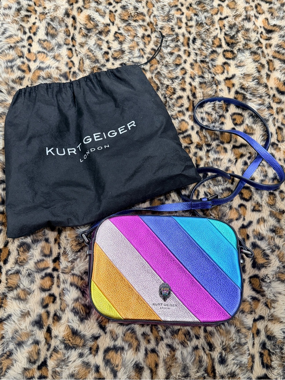 Kurt Geiger Rainbow Leather Crossbody Bag - Multicolor